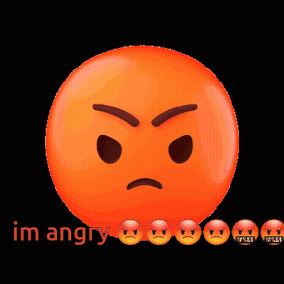 Orange Smiley Saying I'm Angry GIF