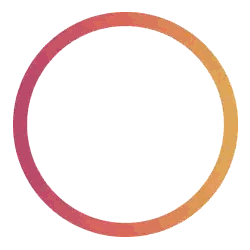 Orange To Pink Gradient Circle Sticker