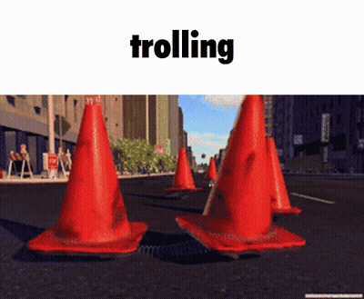Orange Traffic Cones Trolling GIF