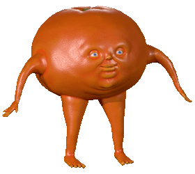Orange Weird Humanlike Animation GIF