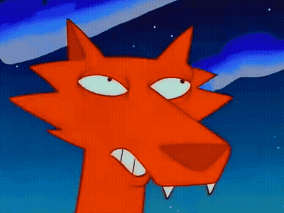 Orange Wolf With Sharp Teeth GIF