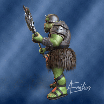 Orc Drawing With Name Emilius GIF