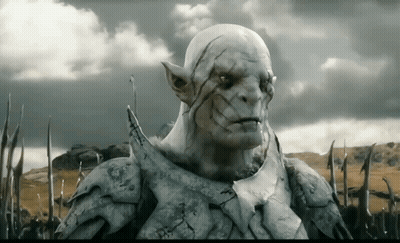 Orc In Armor With Spears In Background GIF