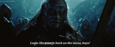 Orc Says Looks Like Poops Back On The Menu Boys GIF