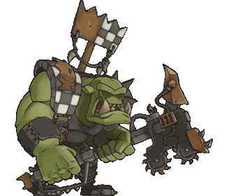 Orc With Chainsaw Sticker