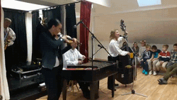 Orchestra Piano Violin Headbang GIF
