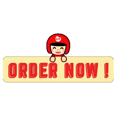 Order Now Sign With Red Helmet Sticker