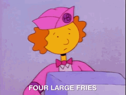 Ordering Four Large Fries GIF