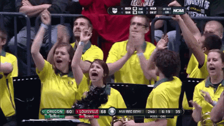 Oregon Ducks Fans Cheering GIF