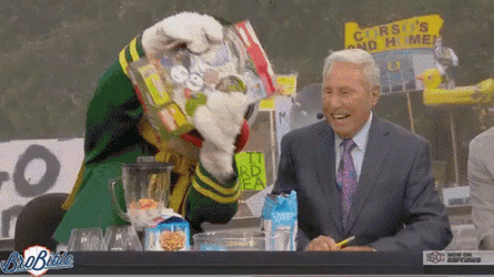 Oregon Ducks Preparing Cereals GIF