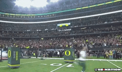 Oregon Ducks Stadium Entrance GIF