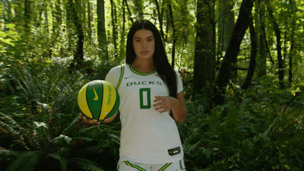 Oregon Go Ducks Andria Chamberlin Tossing Ball GIF