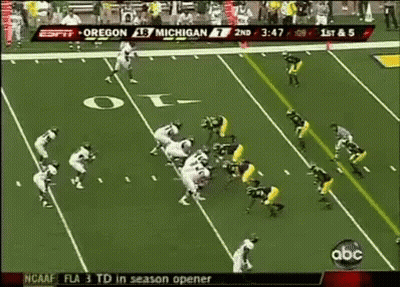 Oregon Vs Michigan Football Game On ABC GIF