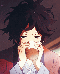 Oreki Houtarou Drinking Tea GIF