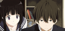 Oreki Houtarou With Eru Chitanda GIF