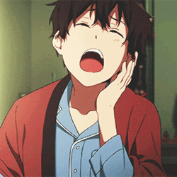 Oreki Houtarou Yawning GIF