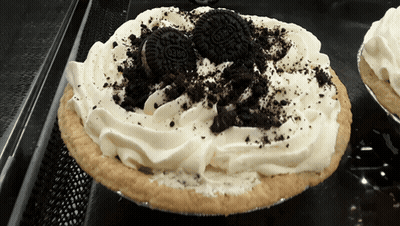 Oreo Pie With Whipped Cream And Oreos GIF