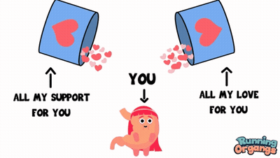 Origami Envelope Saying Thanks For Your Support GIF