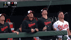 Orioles Boys Spiting Water On The Field GIF