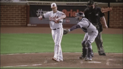Orioles Player Swinging Bat GIF
