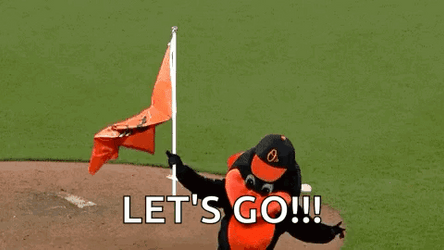 Orioles Win Mascot Lets Go GIF