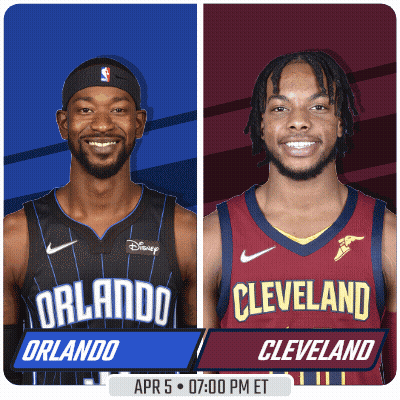 Orlando And Cleveland Basketball Players Poster GIF