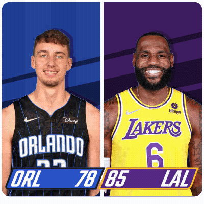 Orlando Magic Vs Lakers Basketball Players GIF