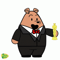 Oscar Award Pants Bear Animated    GIF