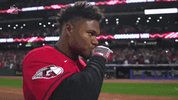 Oscar Gonzalez Looks Up Applauding GIF