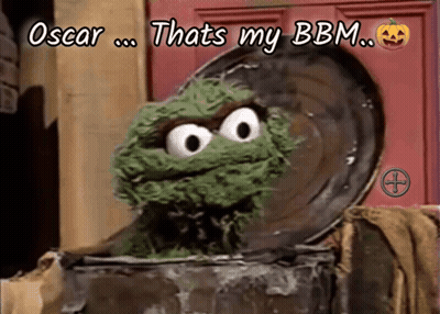 Oscar Says That's My BBM In Front Of Garbage Can GIF
