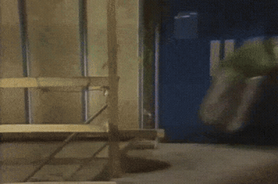 Oscar The Grouch Falling Down Stairs GIF