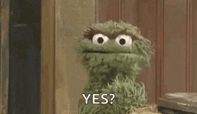 Oscar The Grouch Making Funny Face Saying Yes GIF
