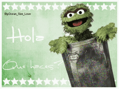 Oscar The Grouch Saying Hola GIF
