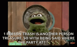 Oscar The Grouch Trash Singing GIF