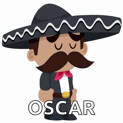 Oscar With Sombrero And Mustache GIF