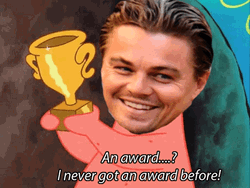 Oscars Award Leonardo DiCaprio Patrick Star GIF