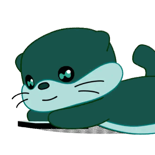 Otter With Heart On Head Sticker