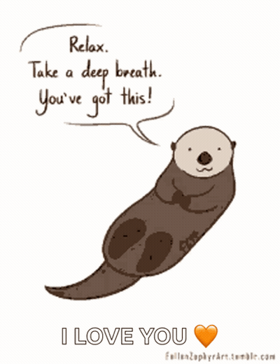Otter With Relax Speech Bubble GIF