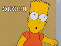 Ouch Bart Simpson D'oh The Simpsons GIF