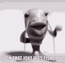 Ouch That Joke Was Fishcious Pun Talking Fish GIF