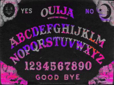 Ouija Board With Alphabet Numbers And Good Bye GIF