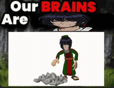 Our Brains Poster Next To Boy GIF