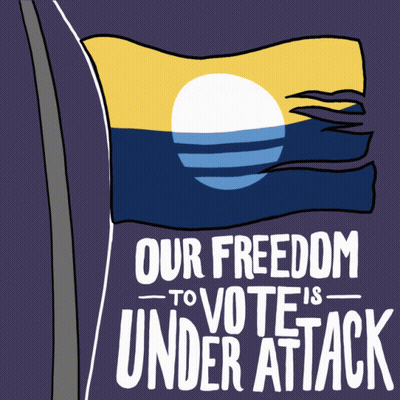 Our Freedom To Vote Under Attack Flag GIF