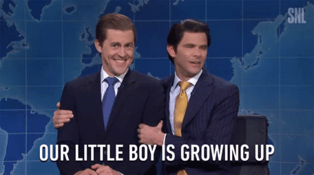 Our Little Boy Is Growing Up GIF