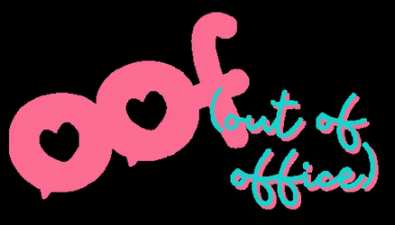 Out Of Office Text Animation GIF