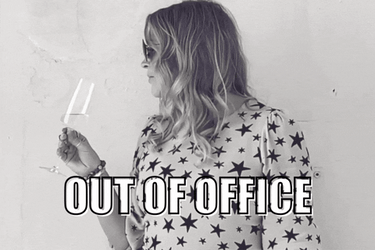 Out Of Office Woman Drinking Wine GIF