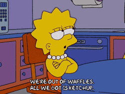 Out Of Waffles Lisa Simpson GIF