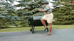 Outdoor Bbq Moonwalk Dance GIF
