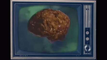 Outer Space Galaxy Spinning Brain On Tv Meme GIF