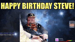 Outer Space Happy Birthday Steve Graphic Art GIF